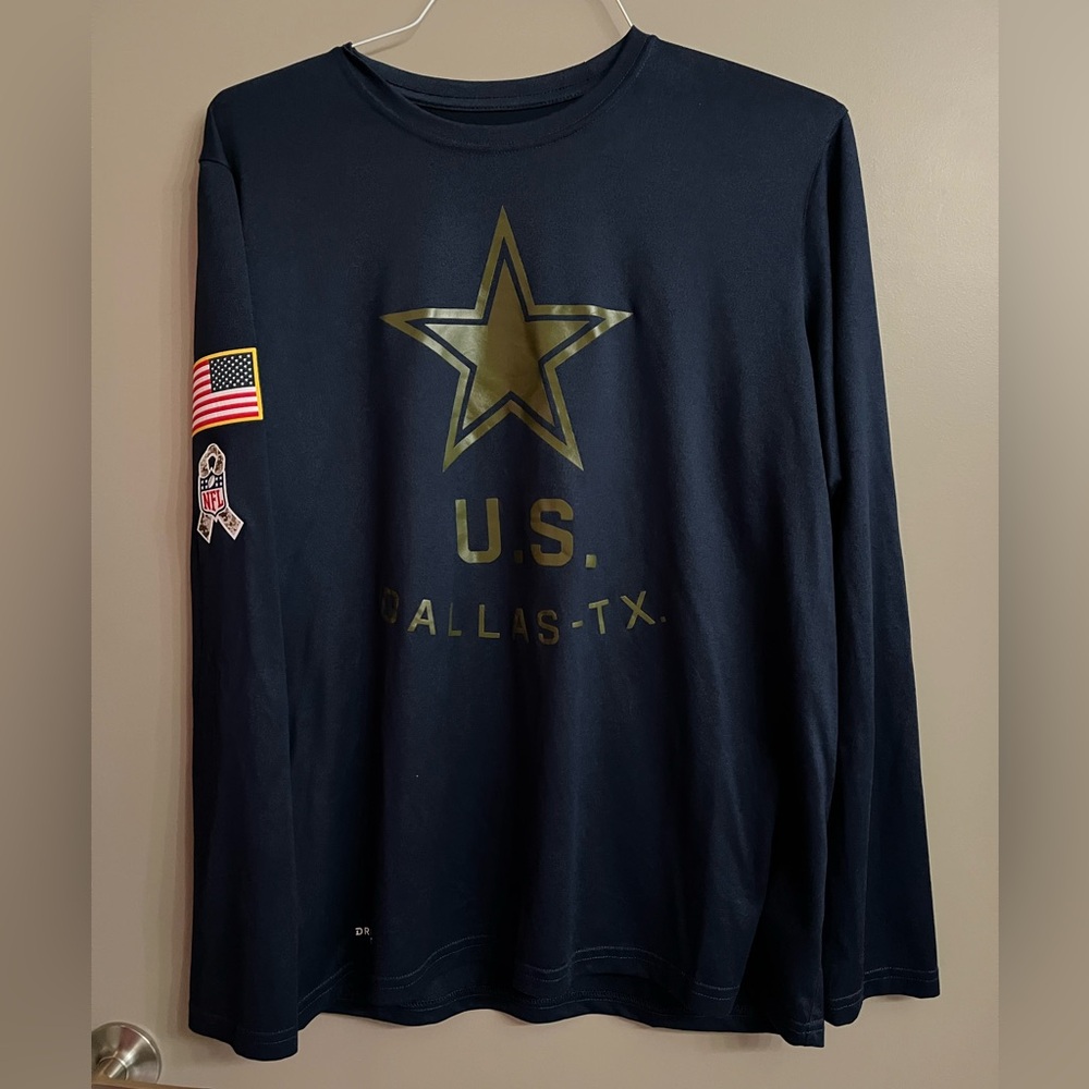 Nike Cowboys Salute to Service Dri Fit Long Sleeve